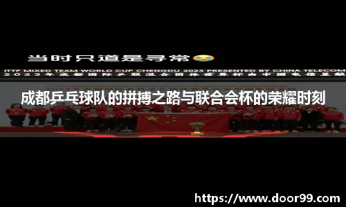 成都乒乓球队的拼搏之路与联合会杯的荣耀时刻
