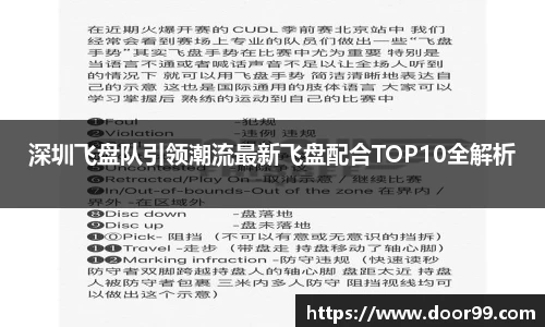 深圳飞盘队引领潮流最新飞盘配合TOP10全解析